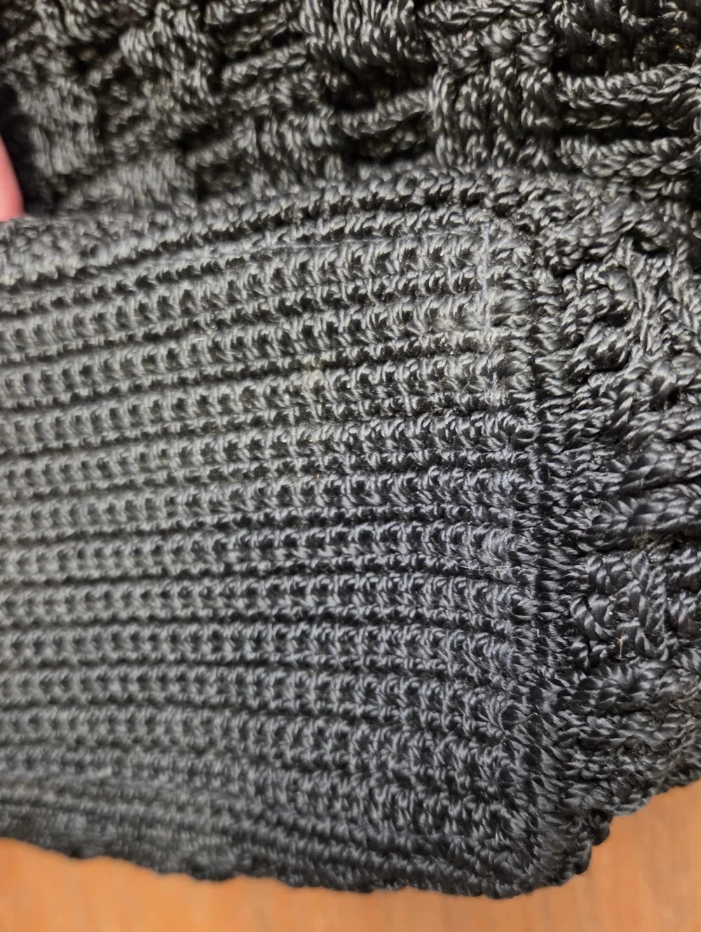 The Sak Black Woven Crochet Shoulder Bag - Picture 6 of 9